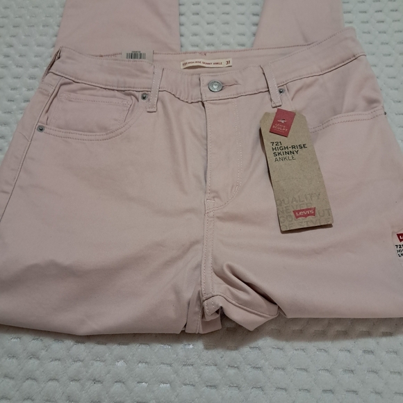 Levi's Jeans Women Skinny  size 12 Lt Pink - Picture 4 of 9